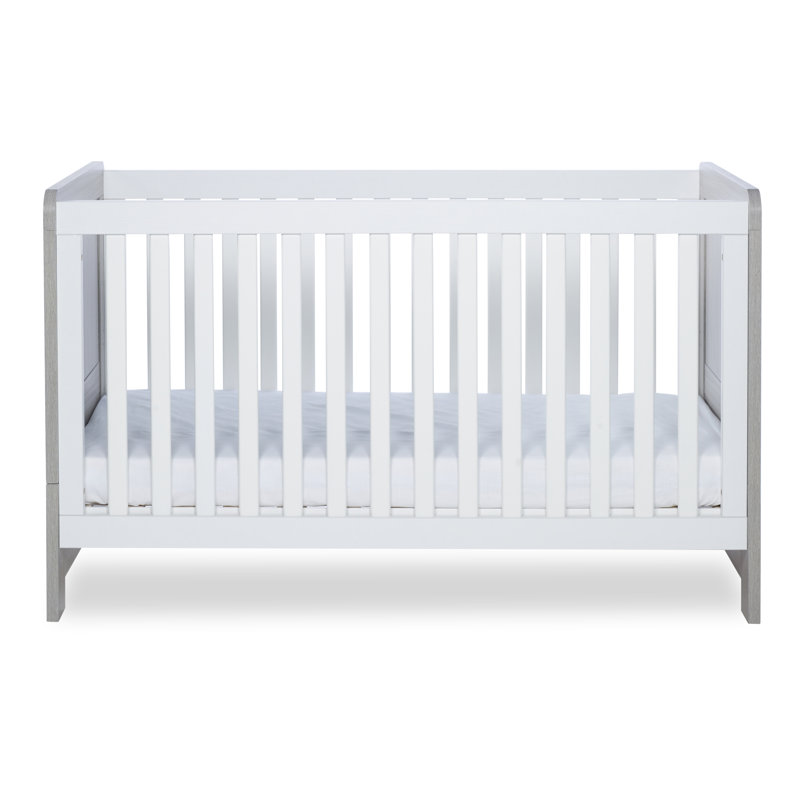 Pembrey Cot Bed - Ash Grey & White, Ash Grey and White