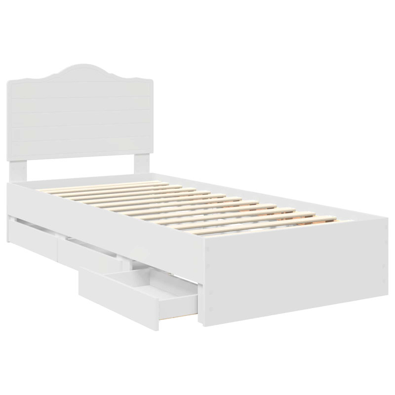 Bed, European Single (90 x 200 cm), White
