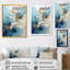 «Blue and Gold Ripple Symphony - Abstract Collages», art mural-1655121468-1655121477