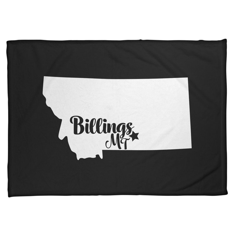 Jeté polaire billings montana, l 62,5 po x L 82,5 po, Noir