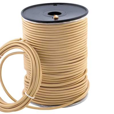 Tiltonsville 3Core Round 1 Meters Vintage Coloured 0.75Mm Braided Fabric Flexible Electrical Cable