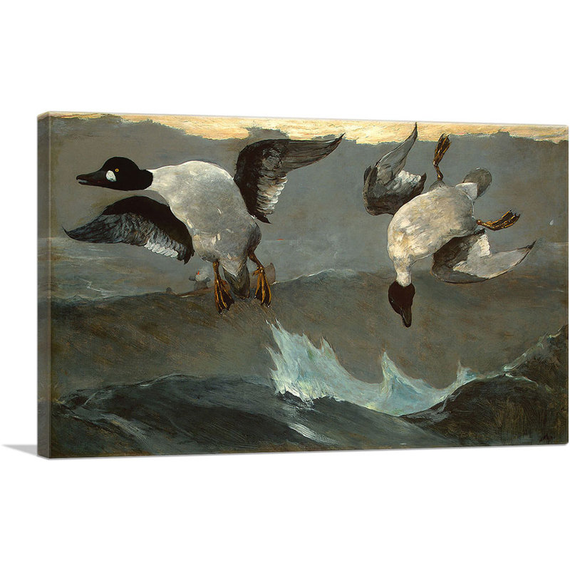 «Right and Left 1909» par Winslow Homer, reproduction d'art sur toile tendue, H 18 po x l 26 po x P 1,5 po