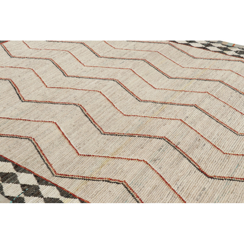 Moroccan Wool Area Rug, Rectangle 10' x 14'