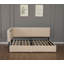 Structure de lit Boucle, structure de lit tapissier Cloud avec tête de lit, 2 tiroirs de rangement, lumière DEL et conception de chargement USB, pieds et lattes en bois massif, aucun sommier nécessaire