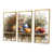 Toile avec cadre flottant or