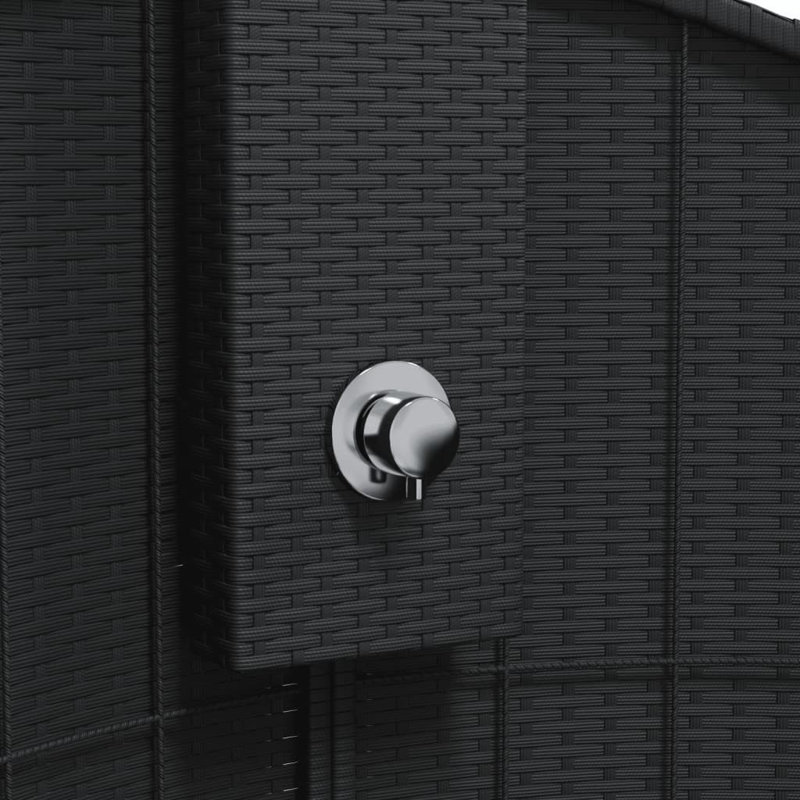 Free Standing Outdoor Shower and Footwash Spout, Black
