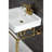 Kingston Brass Edwardian 20-Inch Porcelain Console Sink with Brass Legs (4-Inch, 3-Hole)-50890483