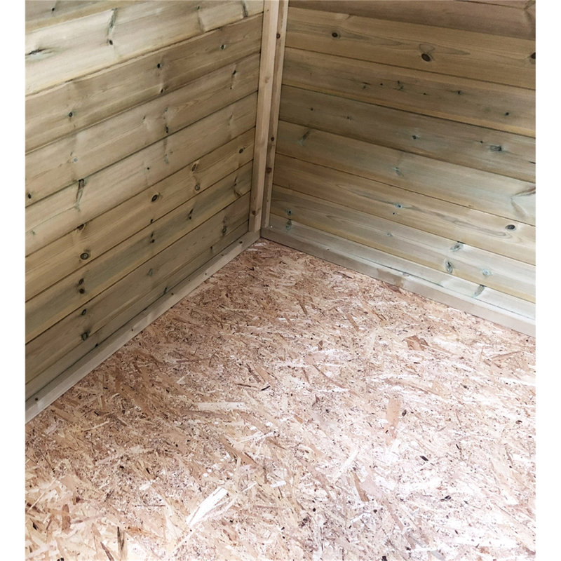 Sparnall 10 ft. W x 4 ft. D Solid Wood Garden Shed