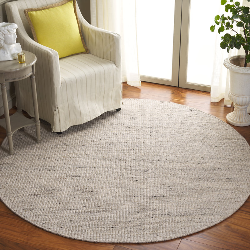 Cramden Hand Woven Wool Pile Rug, Round 6'