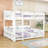 Queen Over Queen Wooden Bunk Bed With Ample Storage And USB Ports-1023135406