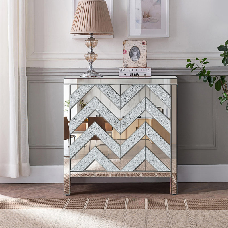 Armoire de rangement avec miroir