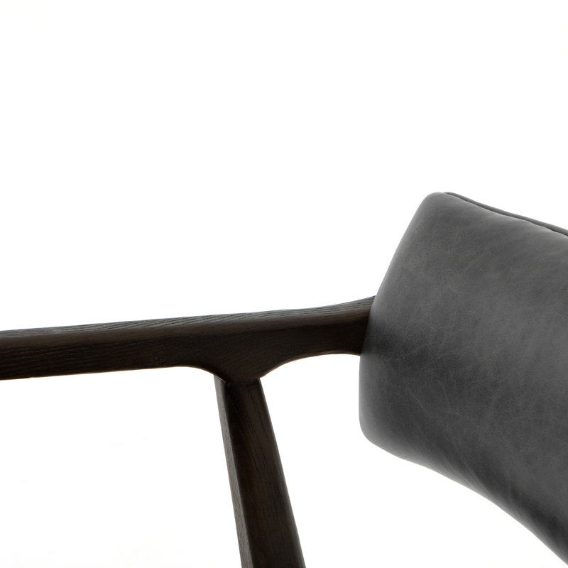 Tyler 22" Armchair, Chaps Ebony Top Grain Leather