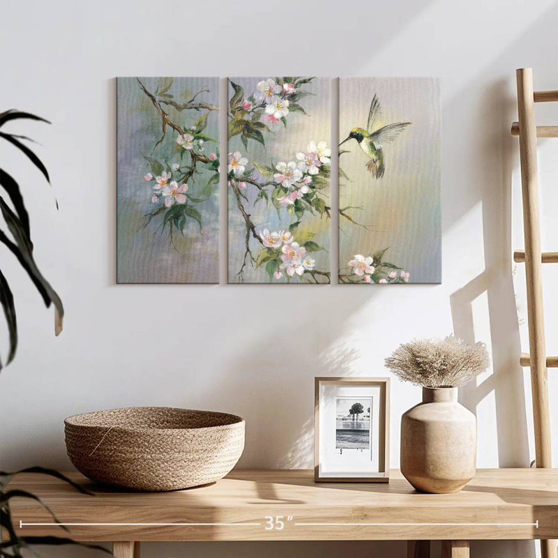 Springtime Hummingbird, 36" H x 57" W