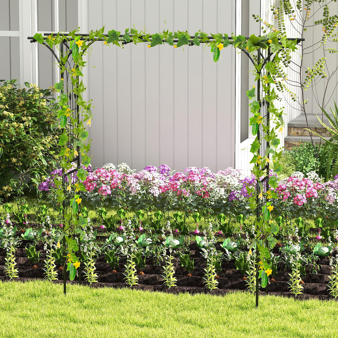 205cm W x 52cm D Metal Arbour