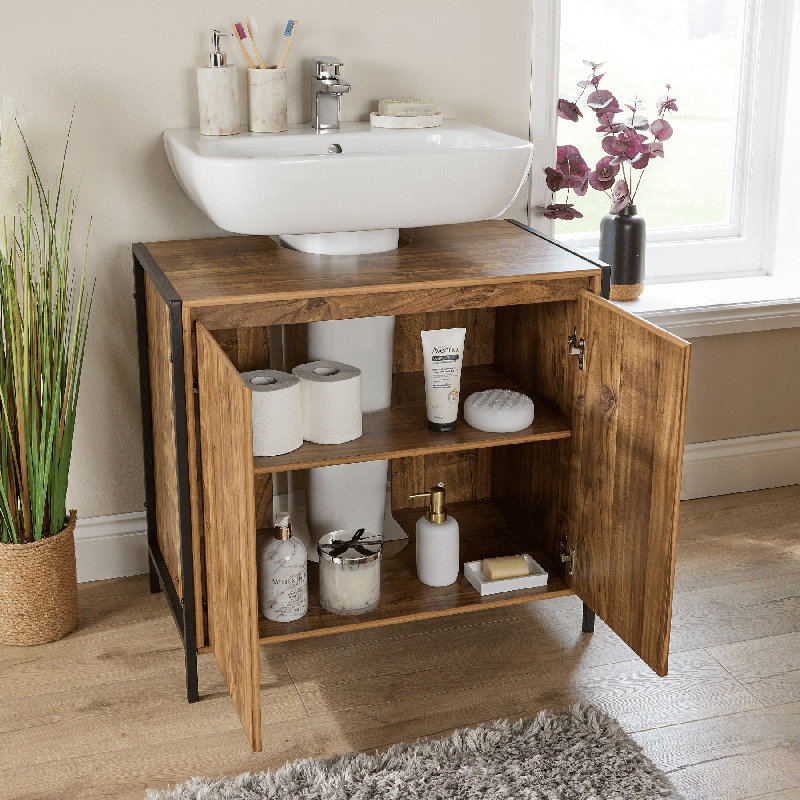 Antioco 2 Door Bathroom Storage Cabinet