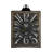 RaNesha Thaddeus Vintage-Styled Rectangular Wall Clock - 15.8x2x25.6" - Antique black/White