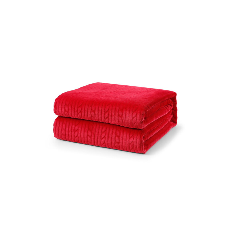 Plain Weave / Muslin Throw Blanket, Twin, Red