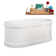 59" Streamline Soaking Freestanding Tub and Tray With Internal Drain