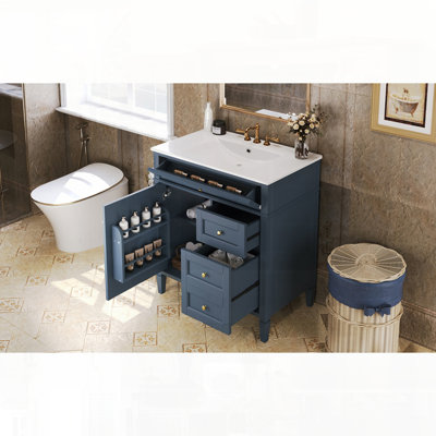 Meuble-lavabo moderne avec tiroirs supérieurs