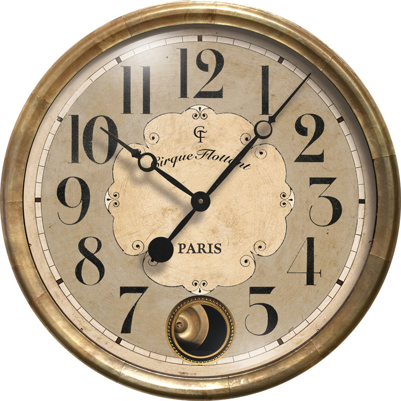 Horloge murale 12,5 po Darell, Gris