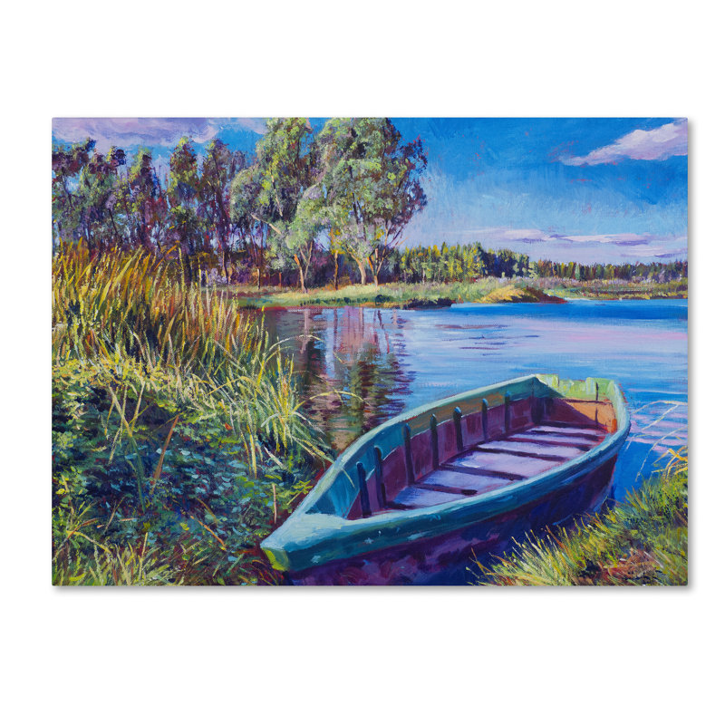 « summer lake », impression sur toile tendue, H 35 po x l 47 po x P 2 po