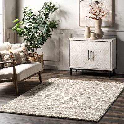 Tapis en laine texturé Deeanna