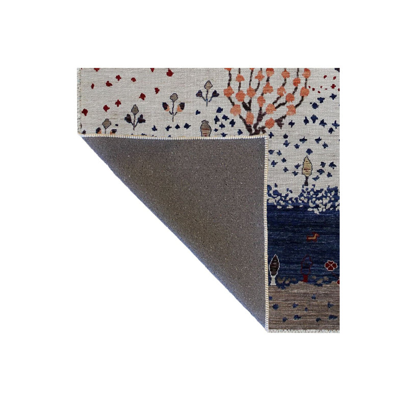 Tapis décoratif moderne à motif d'arbre d'automne lavable à la machine, Sous-tapis rectangulaire 4 pi 7 po x 6 pi 7 po inc