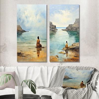 Meditation Serenity By The Sea I - Beach Art Wall Art, ensemble de 2