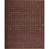 Metropolitan Flatweave Wool Area Rug in Brown