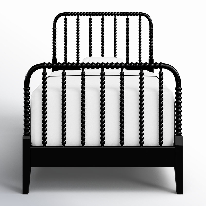 Lind Island Spindle Bed, Black, Twin