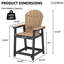Ensemble de bar en PEHD 5 pièces, chaises Adirondack pour patio avec table ronde de 31,5 po-122720759