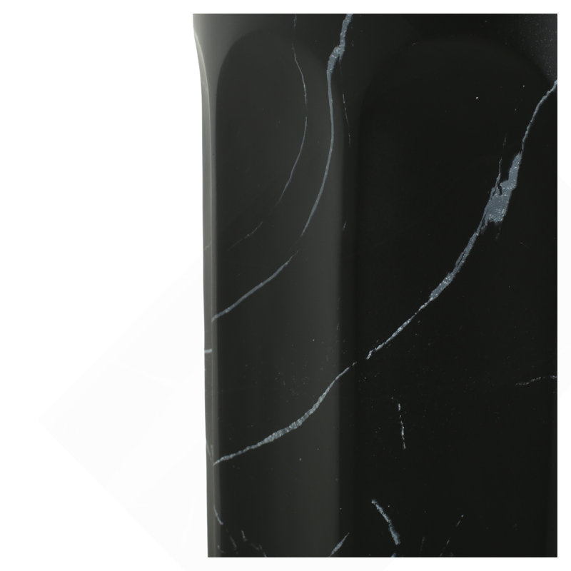 Table de bout d'extérieur en marbre noir effet béton léger, table de bout Mgo de salon