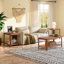 Tables d'appoint avec rangement, 56 cm (22,1 po) en bois MDF, style ferme moderne pour la maison