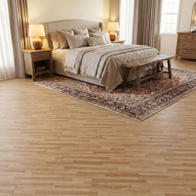 12MIL x 6" x 36" Water Resistant Peel and Stick Vinyl Plank Flooring for Dining Room (54 sq.ft./case)