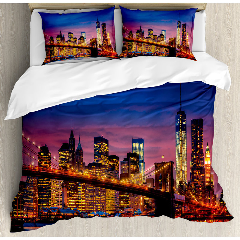 New York Modern & Contemporary Polyester Duvet Cover, Queen