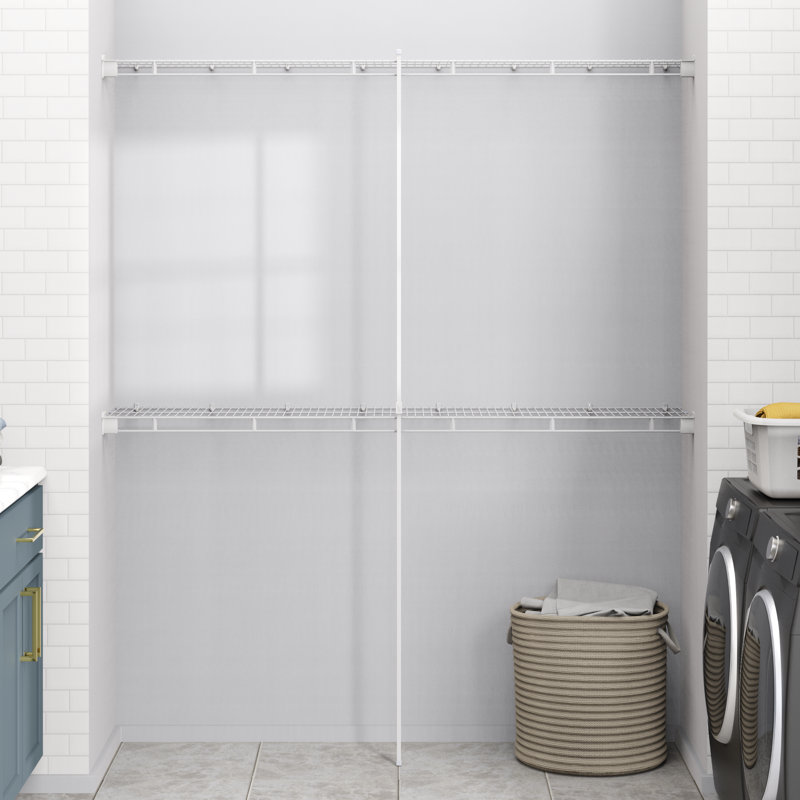 Ensemble de garde-robe à tringle double à fixation fixe ClosetMaid, 6 pi x 12 po, blanc