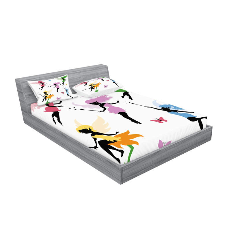 Multicolore ensemble de draps et taies décoratives Ambesonne, Ensemble de draps pour grand lit + 1 drap-housse +