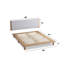 Structure de lit plateforme moderne en bois avec tête de lit murale rembourrée, taille double / grand / très grand / très grand californien, assemblage facile, support de lattes robuste et rebords larges-1876236603