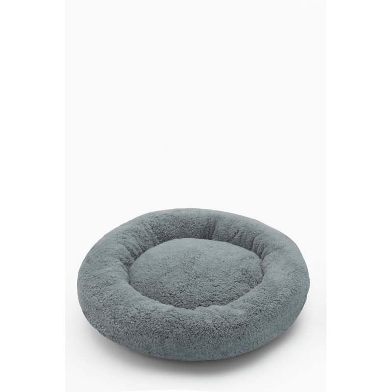Cozy Pet Bed for Dogs and Cats, Grey, 25.6 x 25.6 x 5.9 inches | 100% Polyester with Bead Fiber Fill | Machine Washable at 86°F | Soft and Comfortable Design for Ultimate Pet Relaxation