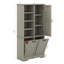 Armoire de rangement autoportante pour salle de bain avec panier à linge inclinable, tablette réglable-231950827