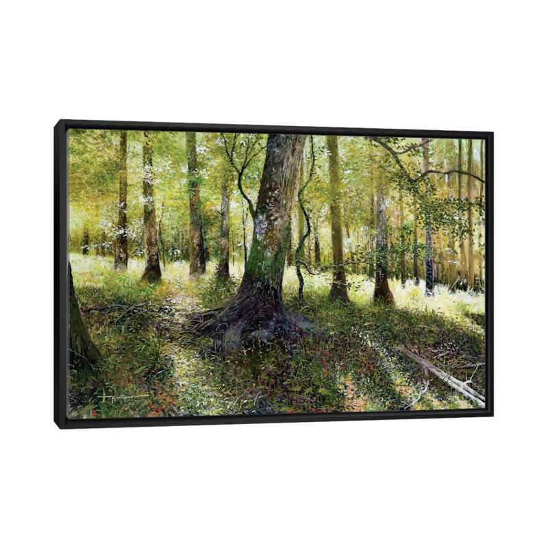 «Little Econ River», reproduction sur toile, H 18 po x l 26 po x P 1,5 po, Toile avec cadre noir, Pas de tapis