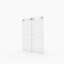 Porte de douche coulissante double sans cadre l 56 à 60 po x H 70 po, verre trempé clair de 5/16 po (8 mm) de large épaisseur, couche double facile à nettoyer, finition nickel brossé avec tampon-121348710