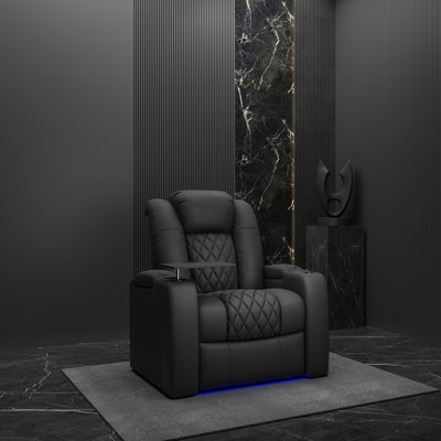 Power Reclining LED Lighted Home Theater Seating