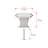 Oversized Expression 1 11/16" Length Square Knob-15097029-15097027