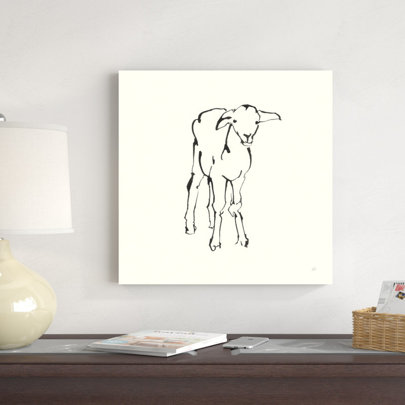 «Line Lamb» par Chris Paschke, reproduction d'art sur toile tendue, H 20 po x l 20 po