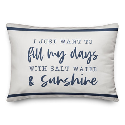 Salt Water And Sunshine Throw Pillow