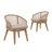 Rope Woven Patio Dining Chair with Cushions-2088338989