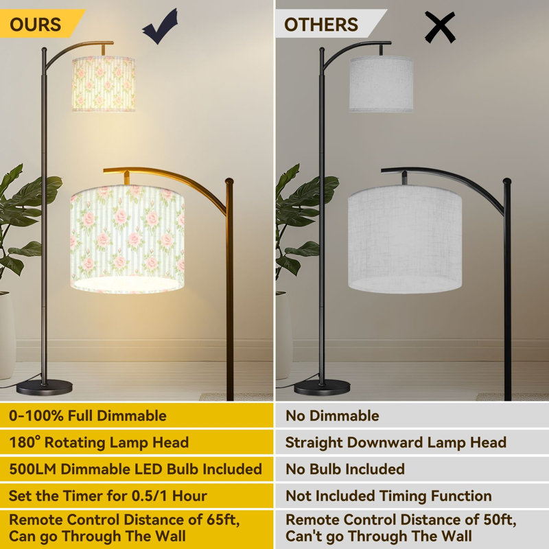  Lampe sur pied Arc Rose