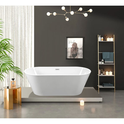 Baignoire de trempage en acrylique encastrable 55,9 po x 29,53 po Thais