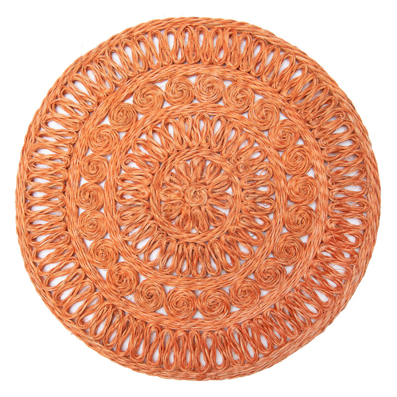 Napperon circulaire Circaca Abaca Abaca, Orange